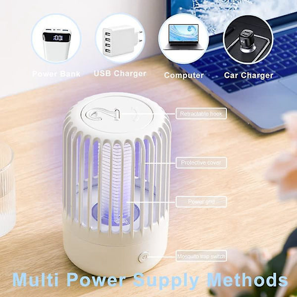 Ladattava sähköinen Mosquito Killer -lamppu USB:llä, tehokas Mosquito Killer -lamppu
