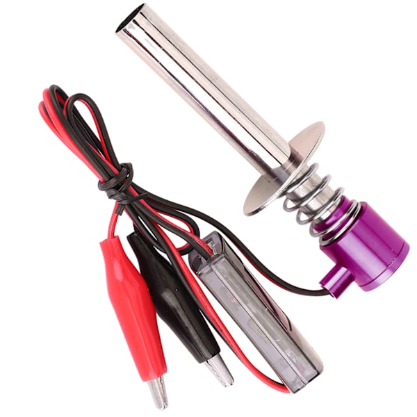 6V -24V elektroniskt glödstift Starttändare Passar för Nitro RC bilmotor (lila)
