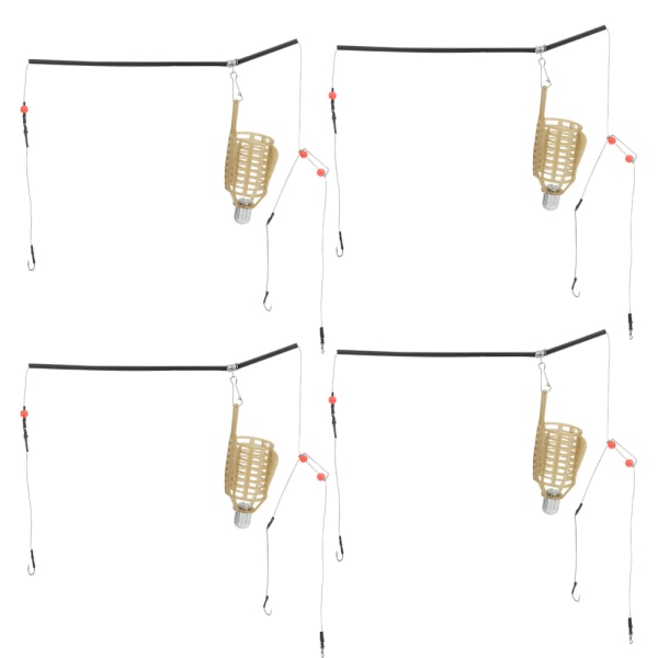 4 STK Bærbar letvægts fiskeagn bur Lure Trap Kurv Feeder Holder Fiskegrej Tilbehør 40 g 4 STK