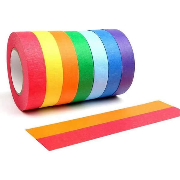 Farvet malertape, farvet malertape til kunst og håndværk, D--