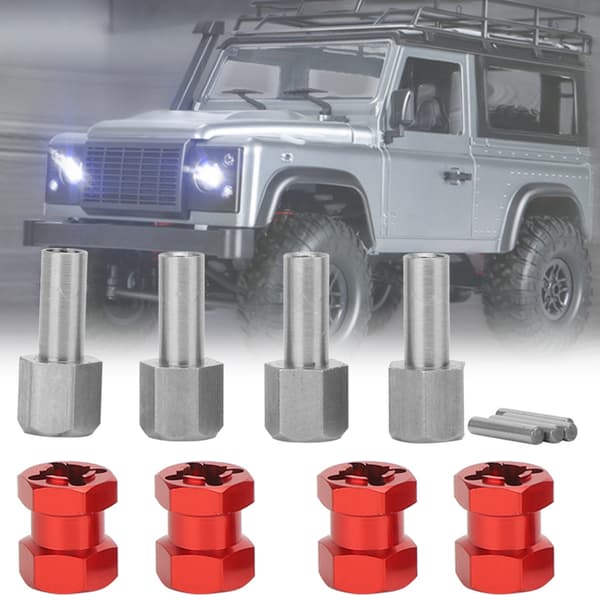 RC Förlängningshjul Hex Nav Drivadapter Passar D90 AX10 CC01 SCX10 F350 Röd
