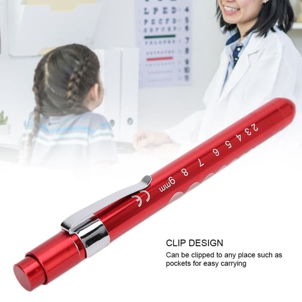 Professionel Diagnostisk Lampe Klinisk Pen Oftalmologisk Undersøgelse Pupil Check Pen Light Rød