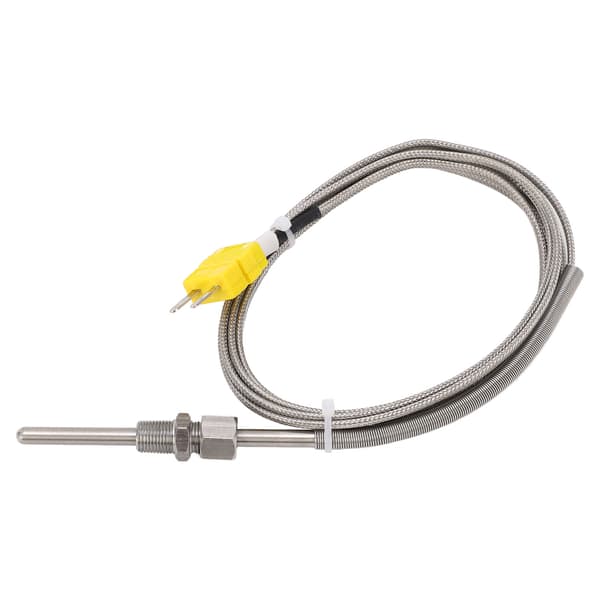 K-typ termoelementsensor 1/8 NPT 80 mm temperatursond gul kontakt -100 till 1250 ℃