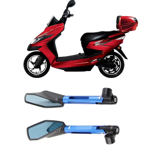 1 par motorcykelbackspeglar backspegel motorcykelmodifieringstillbehör Blå