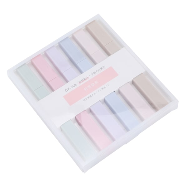 6 stk. highlighter pen til studerende, øjenbeskyttelse, markering, nøgle, macaron-marker til graffiti, håndkonto, markeringsserie