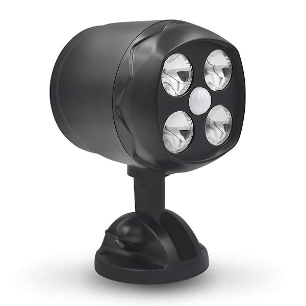 Batteridriven Vattentät Utomhusvägglampa med Rörelsesensor LED-Spotlight, 600 Lumen