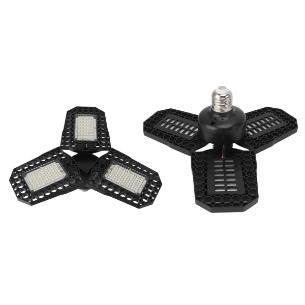 E27 LED-taklampe gruvelamper 60W tre blader sammenleggbar deformasjon garasjelys lager fabrikk baldakinlys 85‑265V