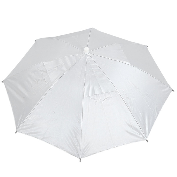 2 STK sammenleggbar paraplyhatt Anti UV solbeskyttelse utendørs regnutstyr for campingvandring