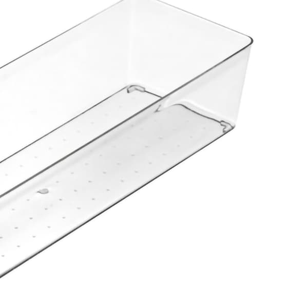 Lådinsatser Slitstark Transparent Plast Lådförvaring Avdelare Låda för Kök Stor Rektangulär Låda