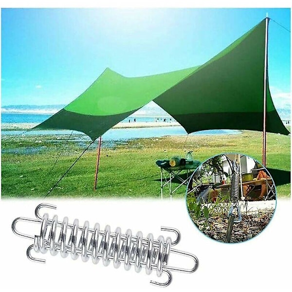 Segelskärmstält Fast Kraftigt Rep Trampolin Fjäder 4 Delars Tillbehör Rostfritt Stål Fjäder Utomhus Camping Vandring Resor Picknick Strandtält