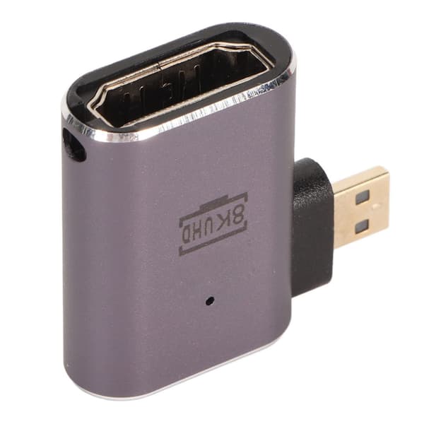 D-Formet Konverter 8K Høyre Vinkel Mini Hunn til Høydefinisjon Multimedia Interface Hunn Adapter