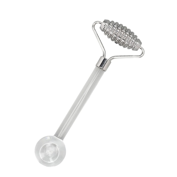 2 i 1 Ice Face Roller Cold Compress Reducer hævelser Rustfrit stål Glas ansigtsmassagerulle til øjne Ansigt