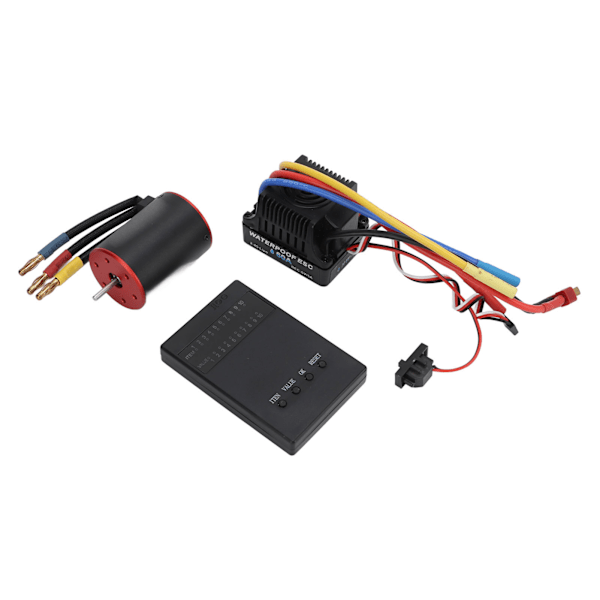 60A børsteløs ESC med programmeringskort 2300kv børsteløs motor med 4 mm bananplugbøjle til 1/10 1/8 RC bil lastbil