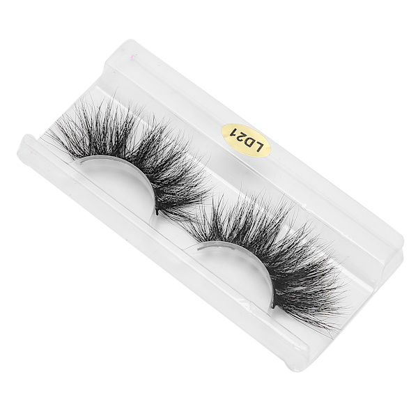 5D 25 mm lösögonfransar Makeup lösögonfransar Fluffy Curling Långa lösögonfransarLD21