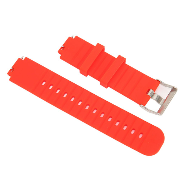 Silikonklokkebånd Rem Stropp Armbåndserstatning for Amazfit Smart Watch Verge 2 A1807Rød