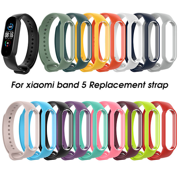 Blød silikone håndledsrem udskiftning armbånd til Mi Band 5