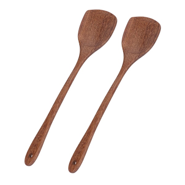 2 stk trespatel i tre med langt håndtak for blanding og snuing 38,5 cm / 15,2 tommer
