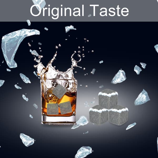 Förpackning med 9st Whisky Kylsten Isbitar Drycker Vin Öl Kylare Barware Kuber Presentförpackning
