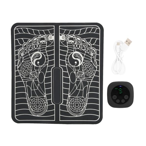 EMS Pulse Fod Massage Pad Muskelsmerte Træthed Lindring Fod Massager (Digital Display Type)