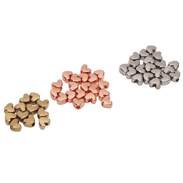 50 stk hjerteperler hjerteformet utsøkte farger blank overflate slitesterk plast bred applikasjon smykkeperler for DIY