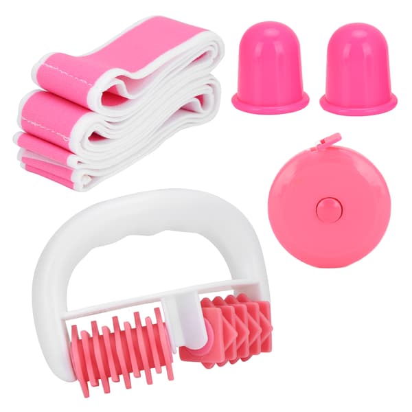 Massage Roller Set Silikon Massage Roller Stretching Strap Koppningskopp Mätlinjal