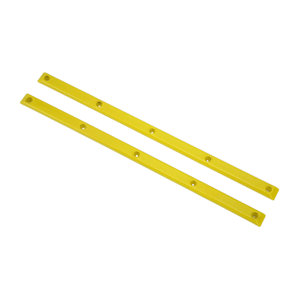 Rib Bones Rails - Slitestående, slitesterke, stabile, fleksible, blanke longboard-rails i gult