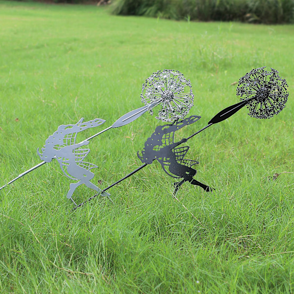 Enchanted Garden Fairies and Dandelions Sculpture Stakes