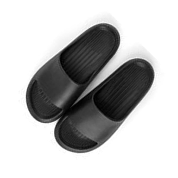 EVA Duschtofflor Slide Sandaler Duschskor för Badrum Pool Strand för Kvinnor och Män Svart 37‑38