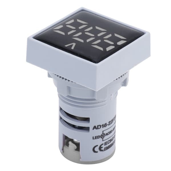 AD16‑22FSV Digital Spenningssignal Indikator Lyspanel Voltmeter Indikator 60~500V AC Hvit