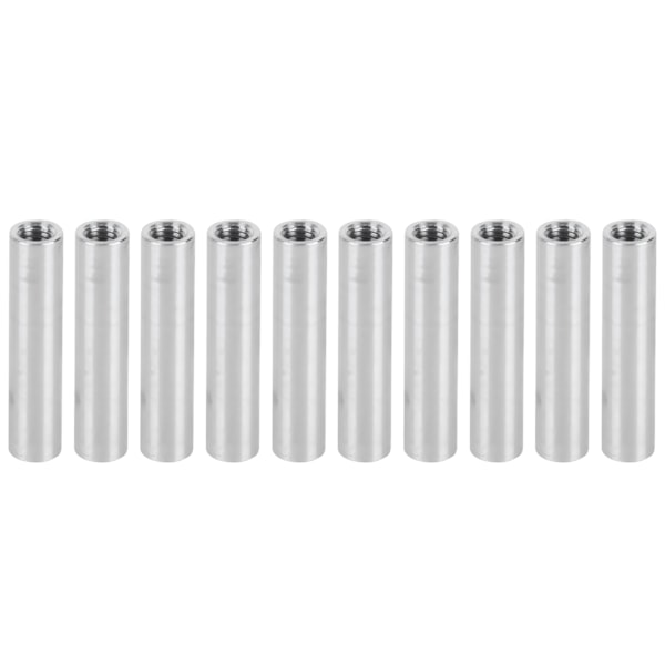 10 st aluminiumlegering kolonn runda hontrådsdistanshållare stöd fästelement M4x0,7 mm lång 24 mm