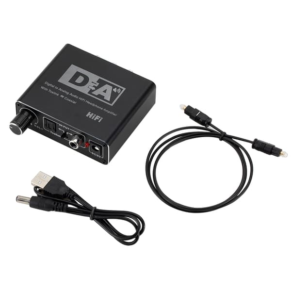 DAC-konverter Digital Optisk Koaksial Lydkonverter To-vejs Switch Lydadapter