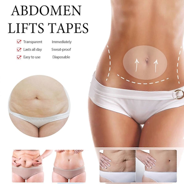 Abdominale Løfte Tapes til Opstramning af Løs Hud - Formning af Stor Mave - Navle Tapes - 10 stk
