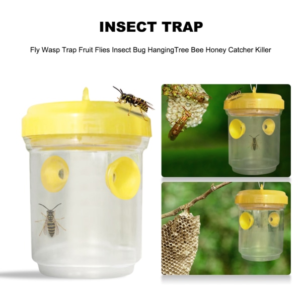 Hvepsefælde Hængende Hveps Cather Hvepsedræber Genanvendelig bifældefanger til hvepse Hornets Insekter Frugtfluefælde