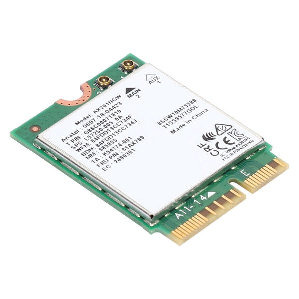 Nettverkskort for Intel AX201NGW WIFI 6 Gigabit 2400M M.2.CNVio2-grensesnitt for Bluetooth 5.0