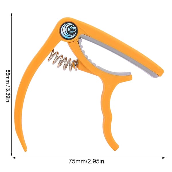 Plast Guitar Capo Bro Pin Fjerner 4~6 Streng Guitar Bas Ukulele Capo Gul