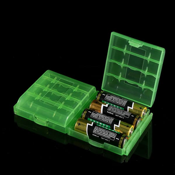 5 Färger Multifunktionell Transparent Hård Plastfodral Hållare Förvaringslåda För AA AAA Batteri