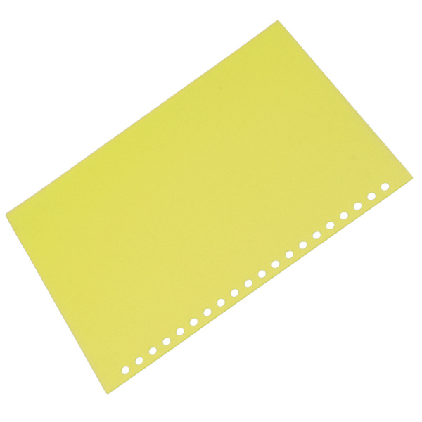 50 st arkpapper A5 20 hål PP-plast för presentation gul