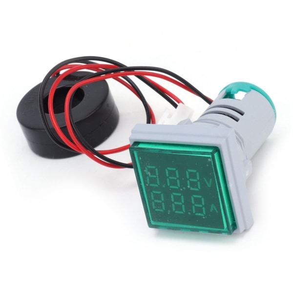 Aktuell signalindikator universell 2-display fyrkantig lampa ljus 60~500V AC AD16-22FVAGrön