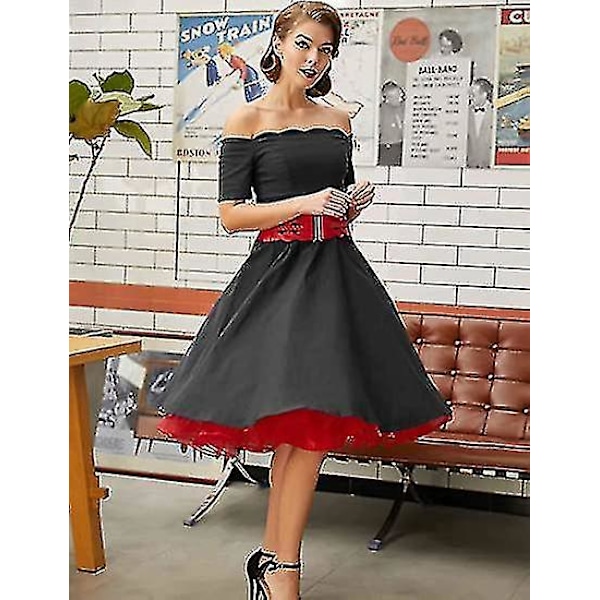 Punainen Rockabilly-hame naisille XL