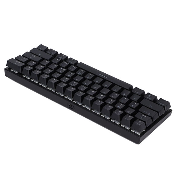 Mekanisk tangentbord 61 tangenter RGB bakgrundsbelyst USB trådbunden dubbel läge stor kapacitet mekaniskt spel tangentbord svart grön axel