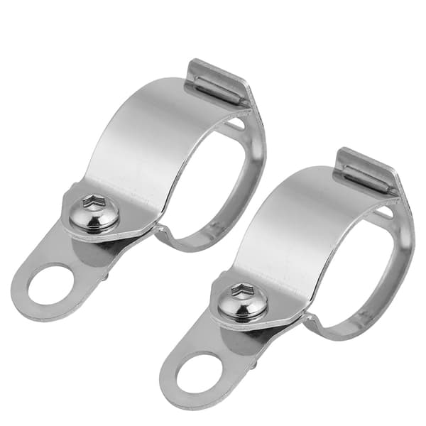 2st Motorcykel Blinkersfäste Passar 30-45mm Framgaffel Scooter (Silver)