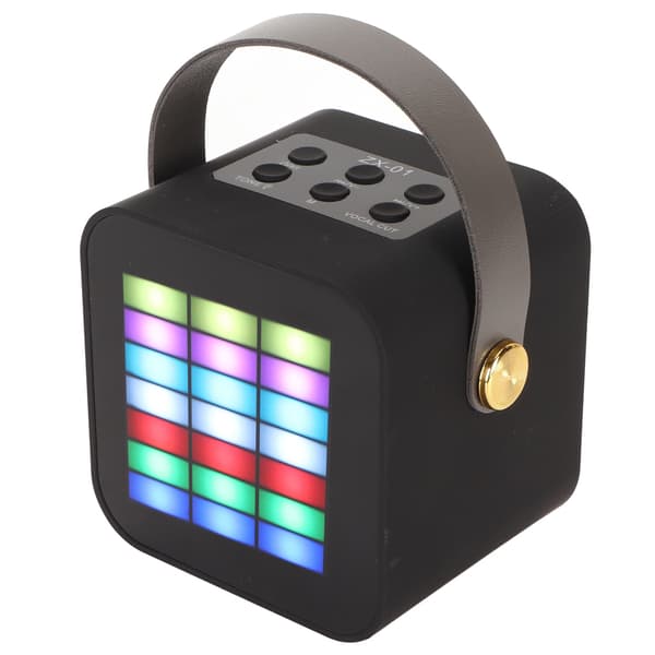 Lasten Mini Karaoke-laite BT 5.3 LED-valotehosteet Langaton Bluetooth-kaiutin 2 mikrofonilla juhliin