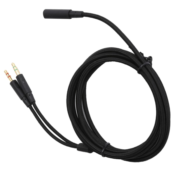 2-i-1 adapterhodetelefon lydkabel passer til Kingston HyperX Cloud Stinger/Cloud Mix/Cloud Alpha