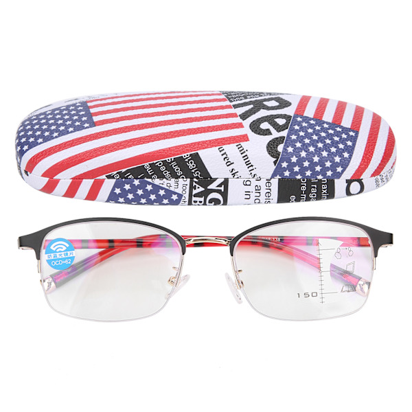 Zoom Presbyopic lasit Sininen valoa estävät lukulasit Unisex Vanhusten lasit(+350)
