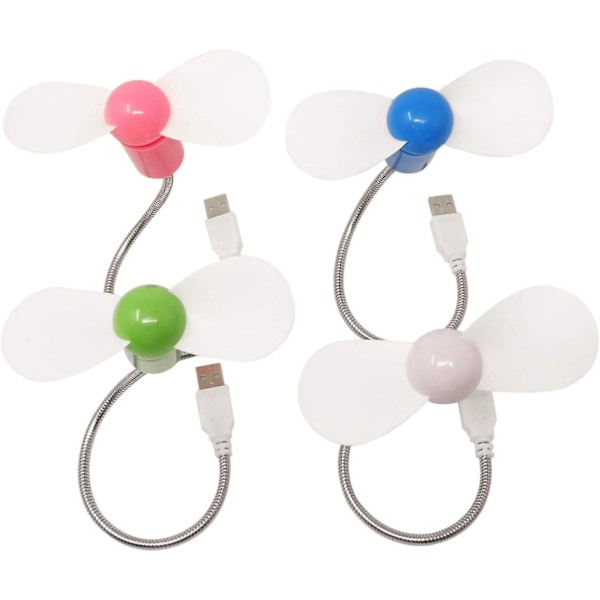 Mini USB-driven kylfläkt för stationär dator, bärbar dator, surfplatta - 4-pack