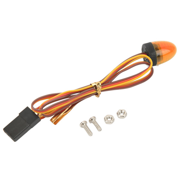 RC-bilens larmljus 5 ljuslägen Hög simulering Rund kompakt 10x15mm LED-varningsljus för 1/10 RC-bil Gul