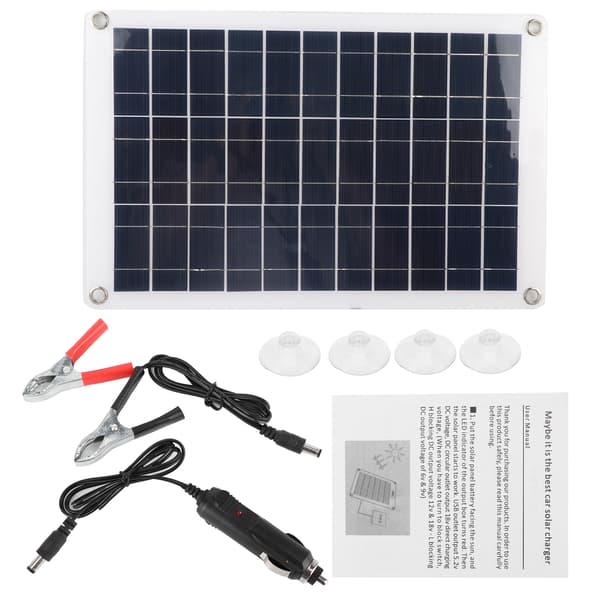 50W Sammenleggbart Solcellepanel Monokrystallinsk Celle Dobbel USB-lader for Bil RV Yacht Utendørs Lading