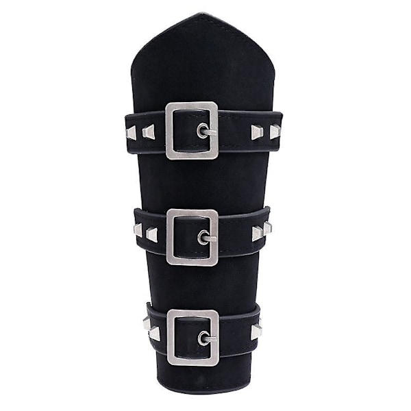 Guard - armskydd i konstläder för vuxna - medeltida bältesspänne armband - Storlek 1 - par med armskydd - läderarm