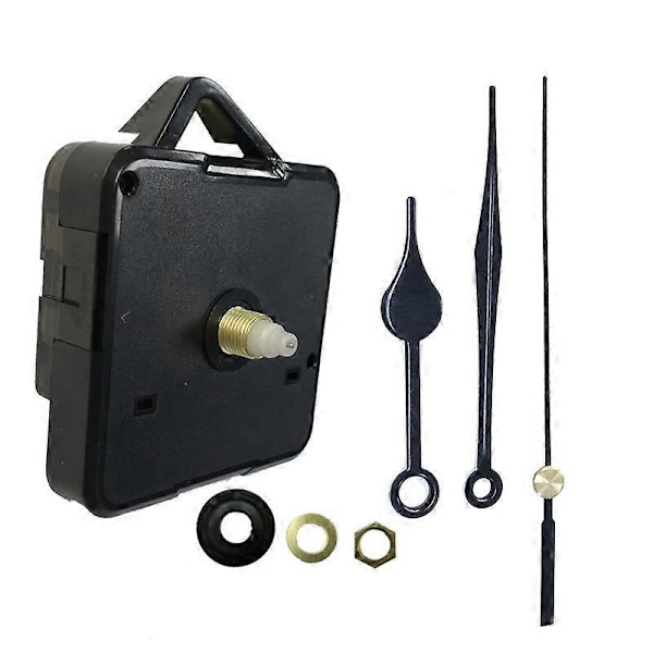 2 Set Svart Quartz Klockrörelser Mekanism Quartz Klockmotor & Visare Tyst Svep Vägklocka Korsstygn Batteridriven Vägklocka Rörelsesats B