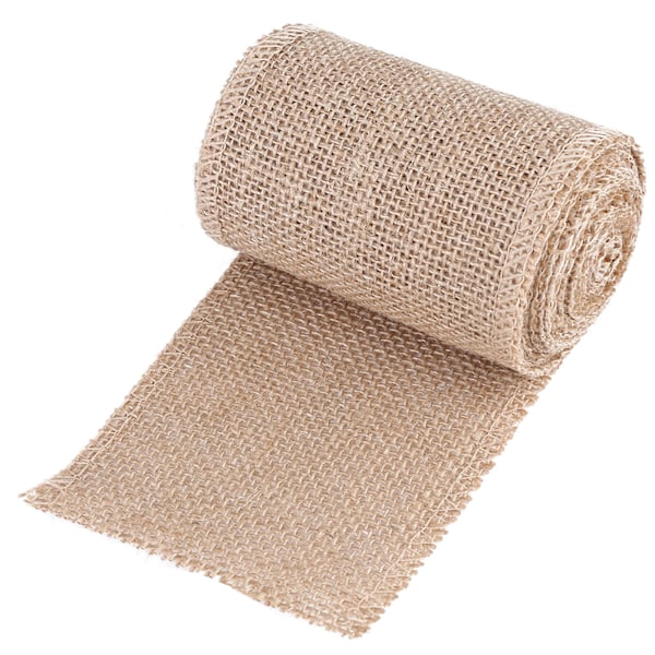 Jute Hessian tyg för att göra julfestdekorationer (bredd: 10 cm)